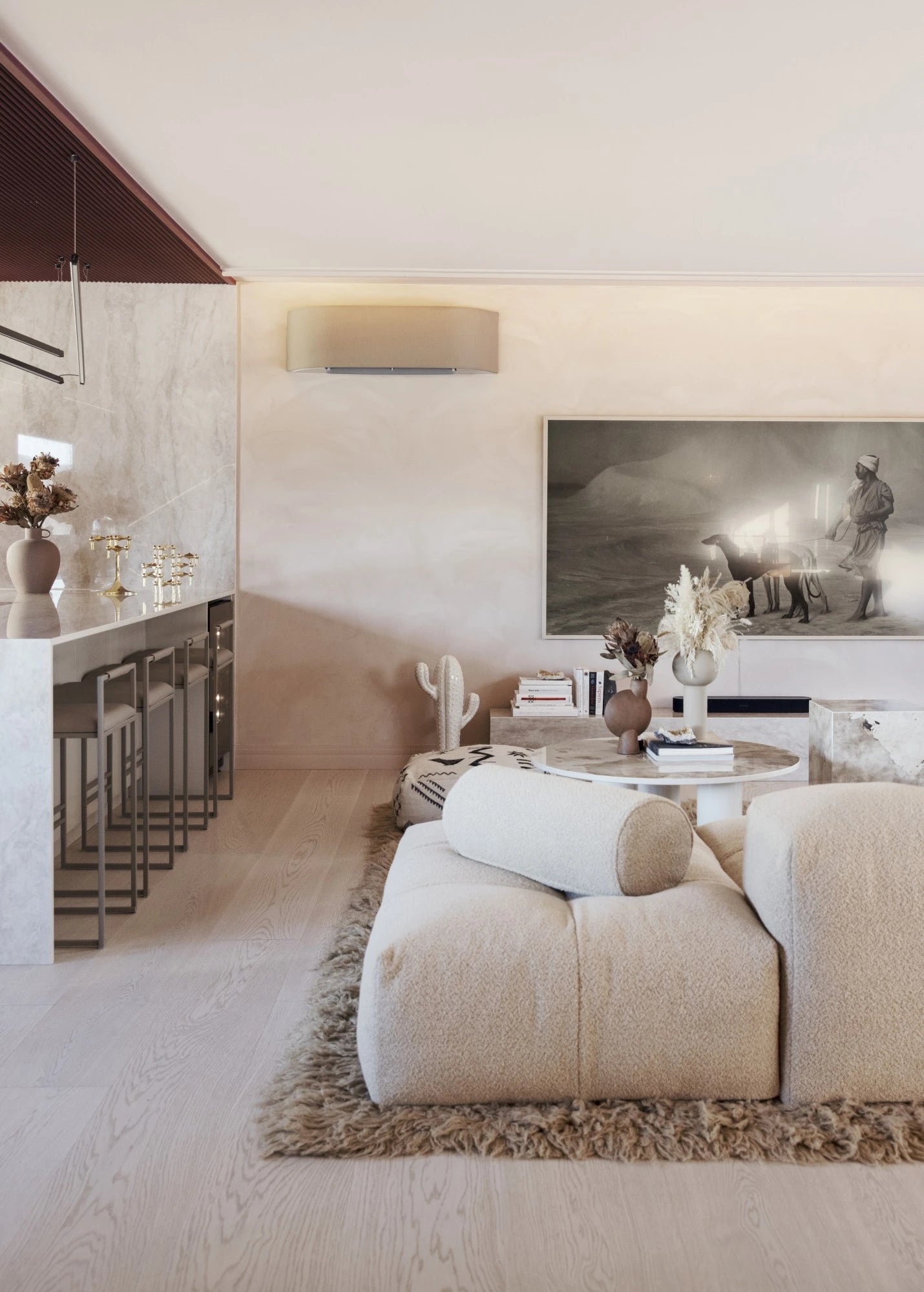 Dekton Arga countertop in modern kitchen with light neutral finish and clean lines — premium dekton surfaces fabricated and installed by Signature Stone LV