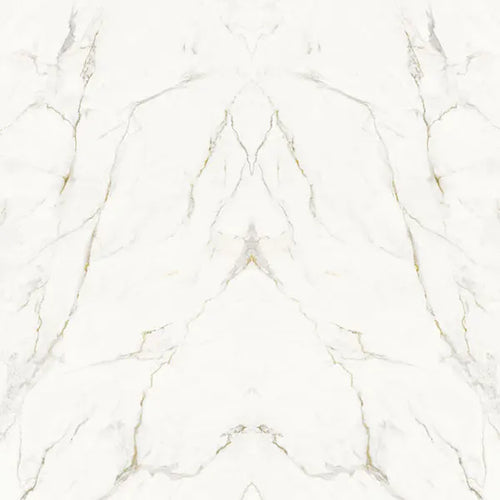 Calacatta Oro marble surface featuring white background with dramatic gray and gold veining — custom countertops fabricated and installed by Signature Stone LV