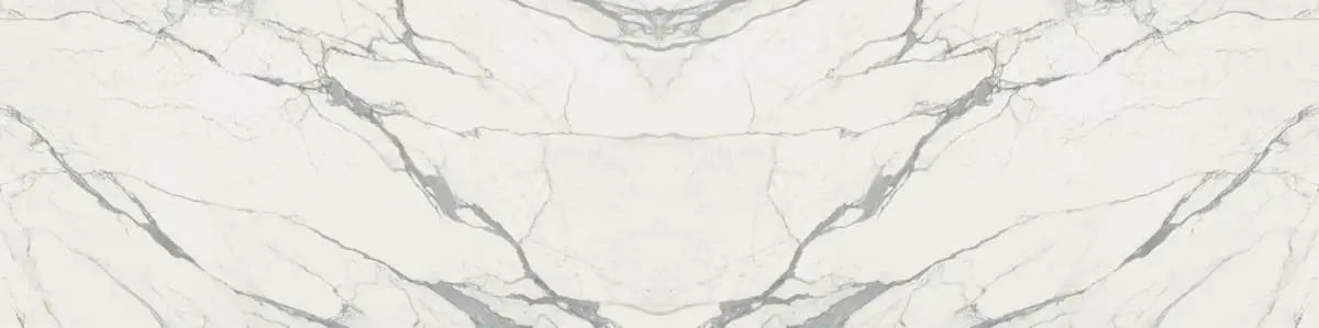 Calacatta Supremo marble surface with dramatic white background and bold gray veining — premium stone countertops installed by Signature Stone Las Vegas