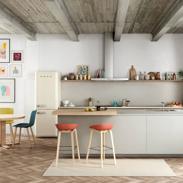 Silestone Camden kitchen island with light gray surface and straight edges — engineered quartz countertops fabricated and installed by Signature Stone LV