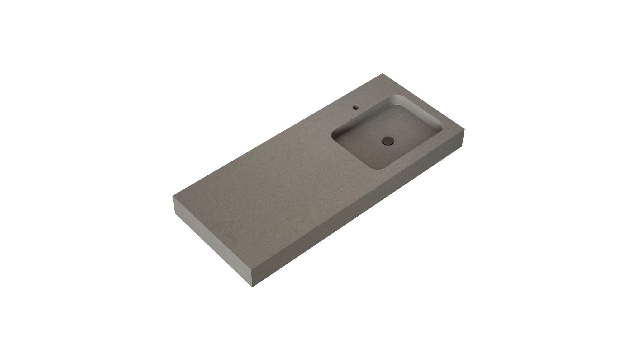 Silestone Camden vanity top with integrated sink in matte taupe finish — engineered quartz countertops fabricated and installed by Signature Stone LV