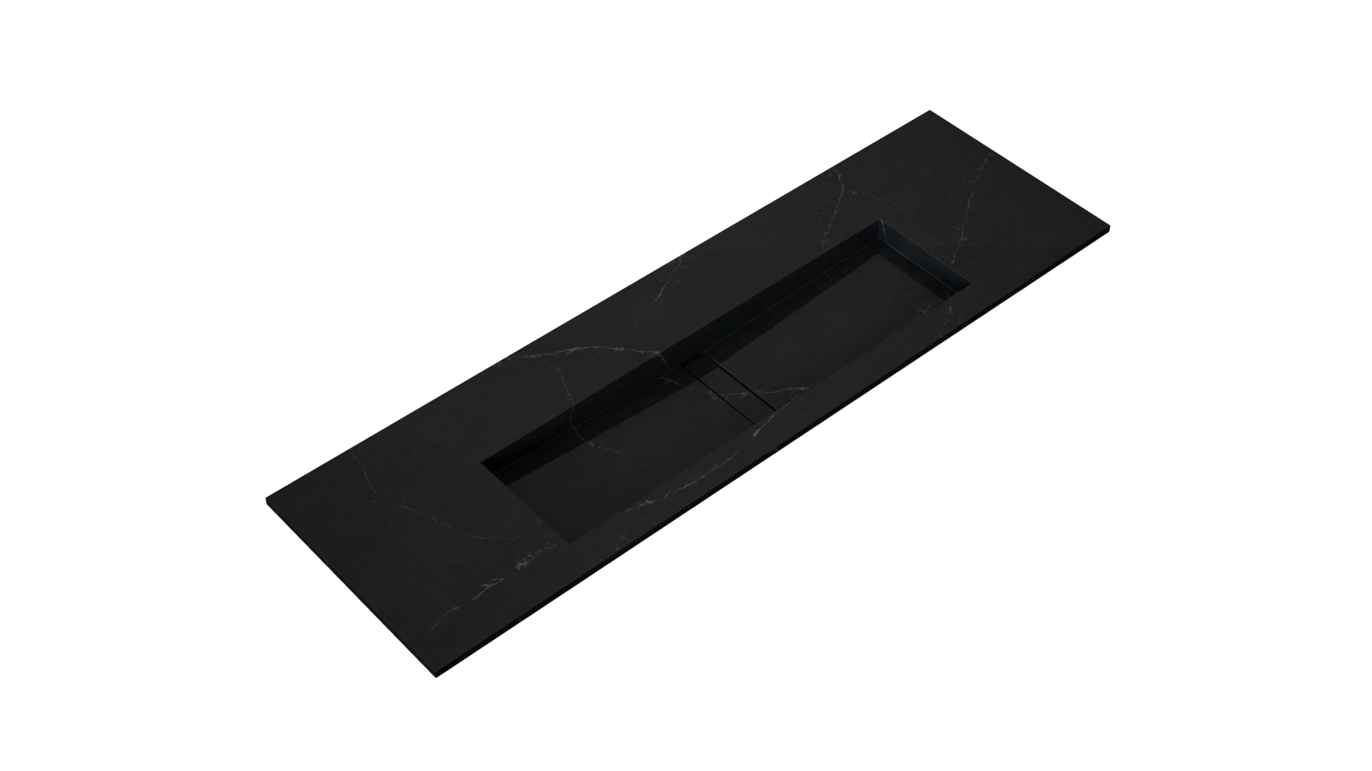 Silestone Charcoal Soapstone sink cutout with dark charcoal finish and clean rectangular opening — engineered quartz countertops fabricated and installed by ...