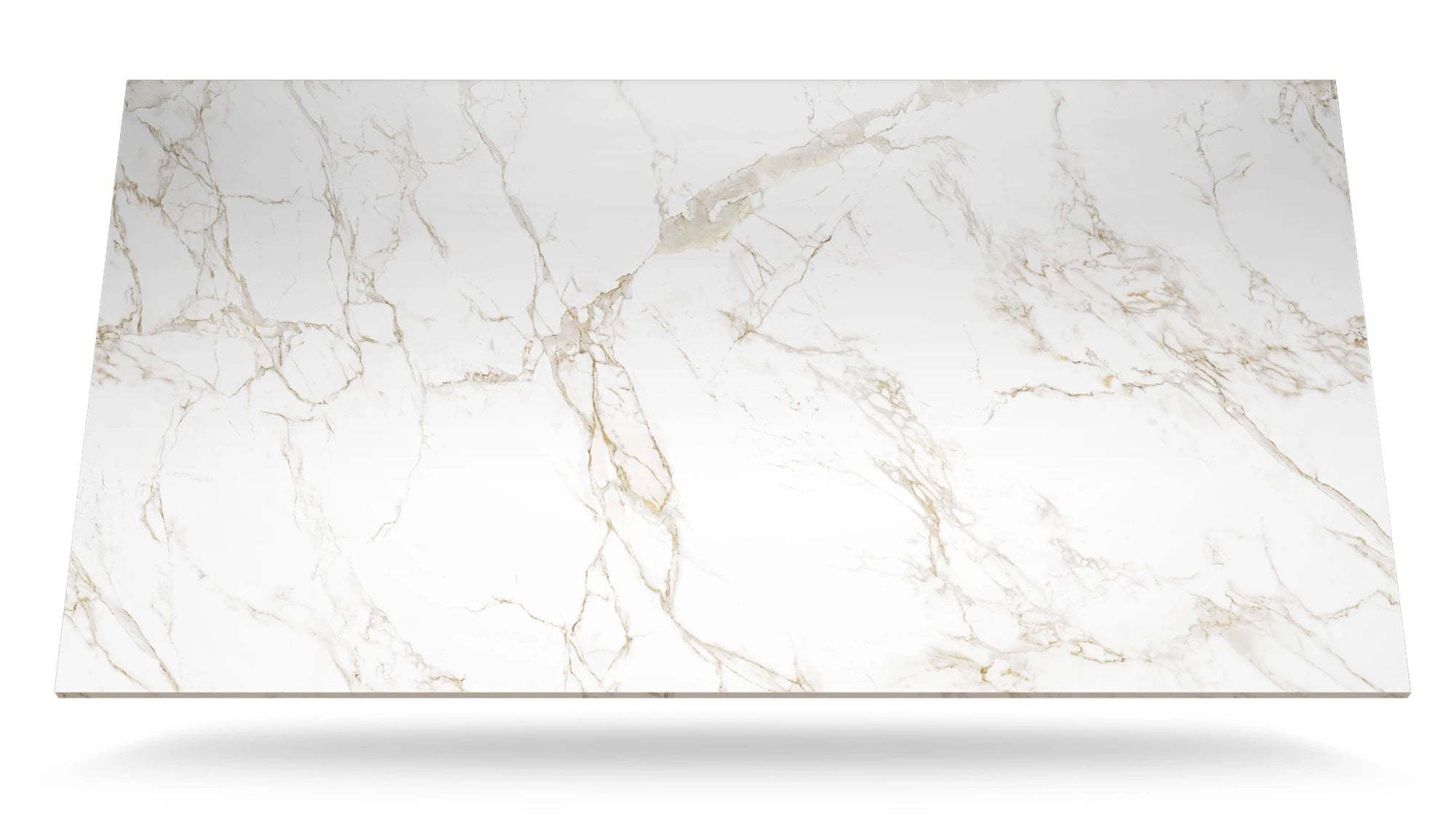 Dekton Entzo countertop slab with white marble-look veining and polished finish — premium dekton surfaces fabricated and installed by Signature Stone LV