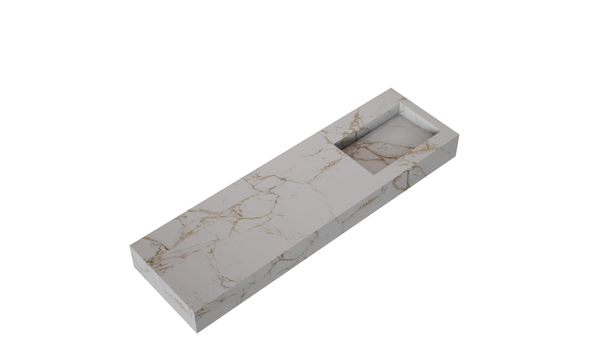 Dekton Entzo countertop sample with marble-like white and gold veining pattern — premium dekton surfaces fabricated and installed by Signature Stone LV