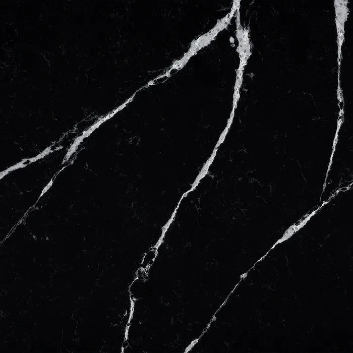 Silestone Et Marquina surface featuring dramatic black base with bold white veining — premium quartz countertops installed by Signature Stone Las Vegas