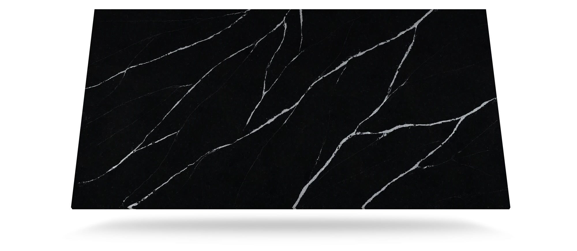 Silestone Et Marquina slab with dramatic black background and white veining — premium quartz countertops installed by Signature Stone Las Vegas