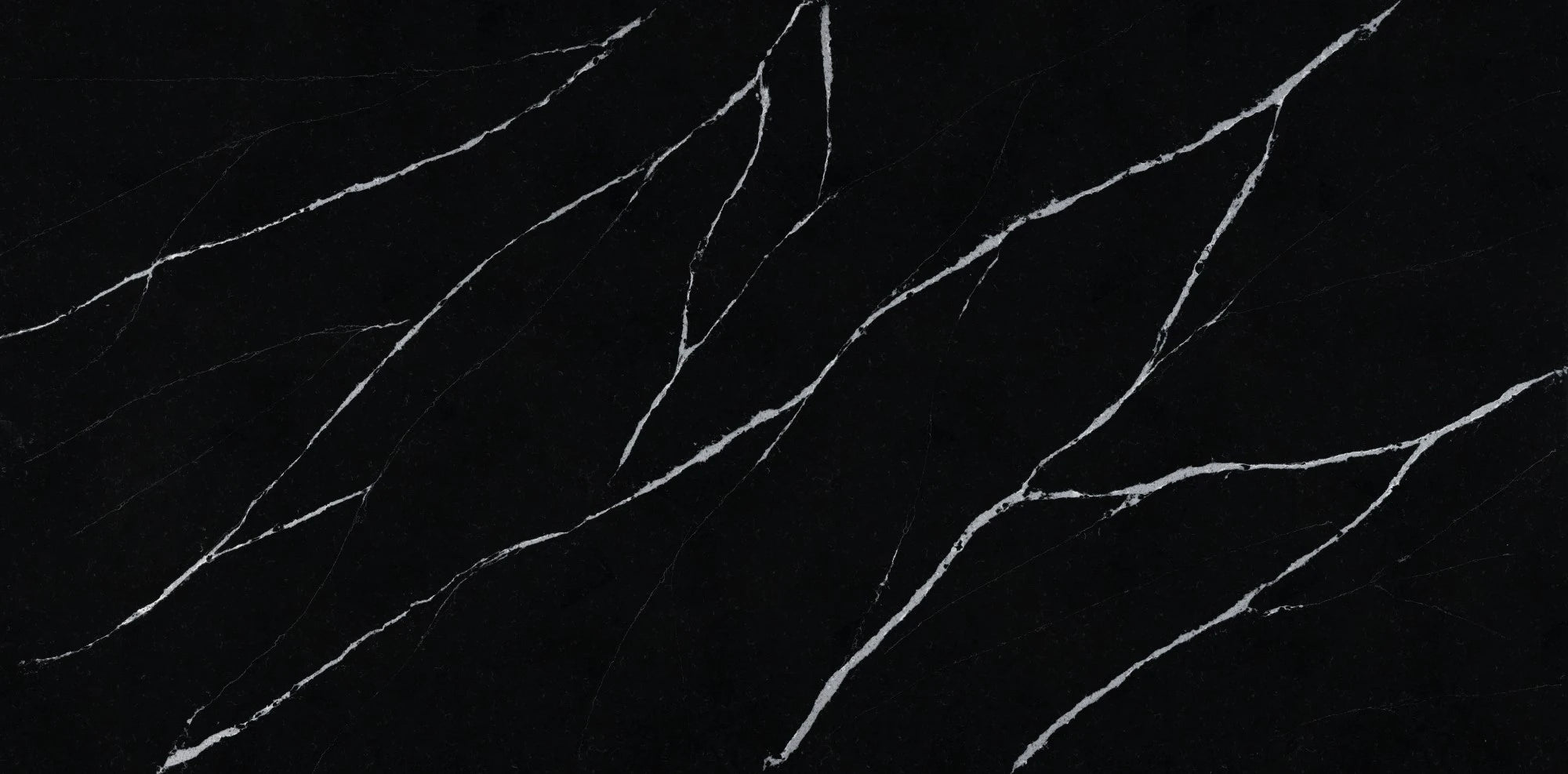 Silestone Et Marquina surface with dramatic black background and white veining — quartz countertops installed by Signature Stone Las Vegas