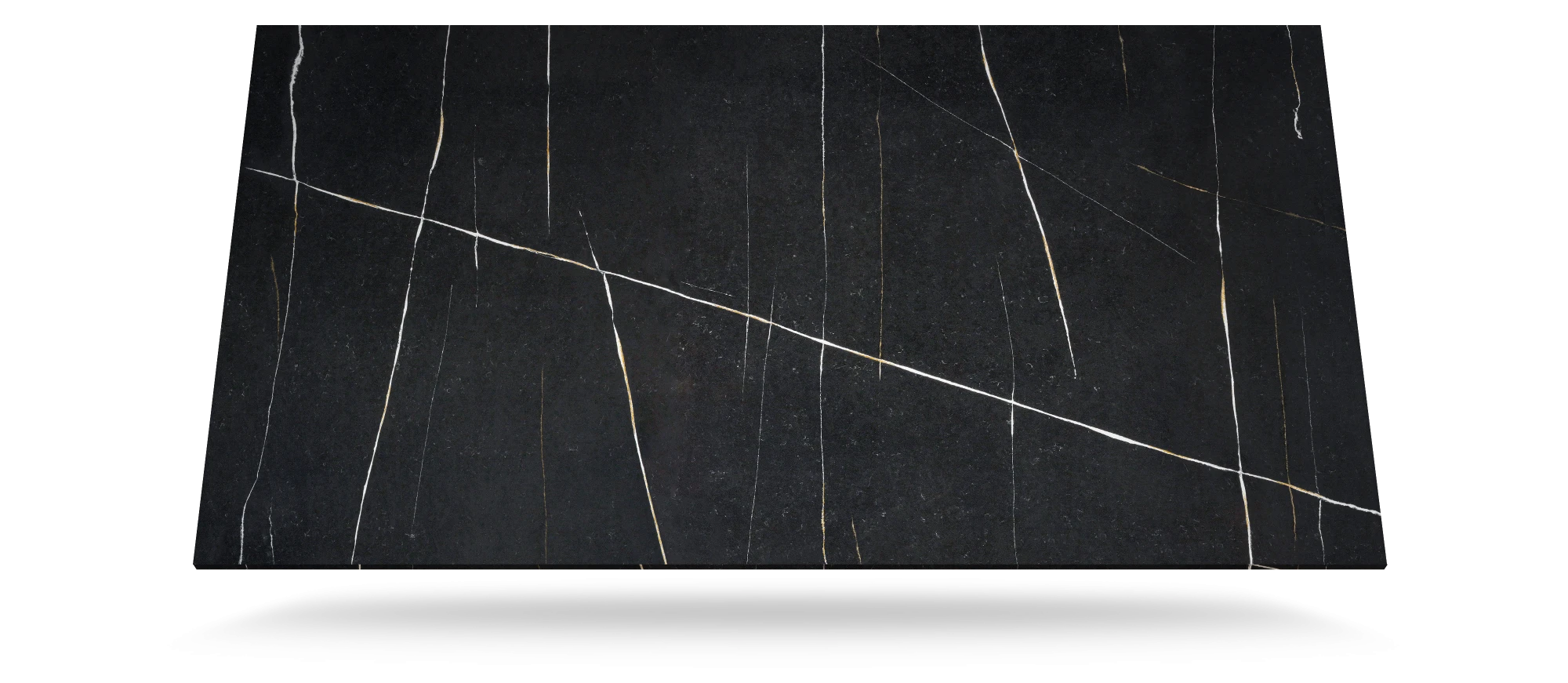Silestone Et Noir slab with dramatic black surface and bold white veining — premium quartz countertops installed by Signature Stone Las Vegas