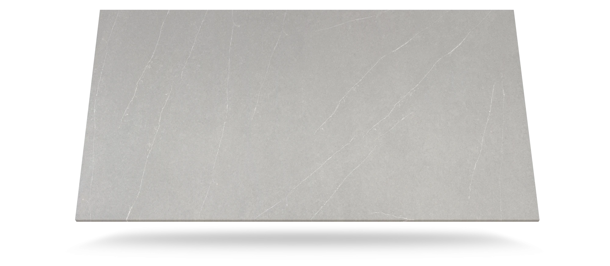 Silestone Et Serena quartz slab with soft gray background and elegant white veining — premium quartz countertops installed by Signature Stone Las Vegas