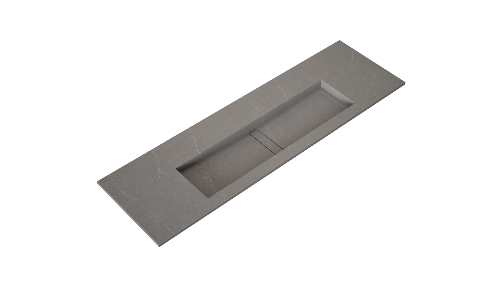 Silestone quartz vanity top with integrated sink in gray Et Serena finish and subtle veining — quartz countertops near me by Signature Stone Las Vegas
