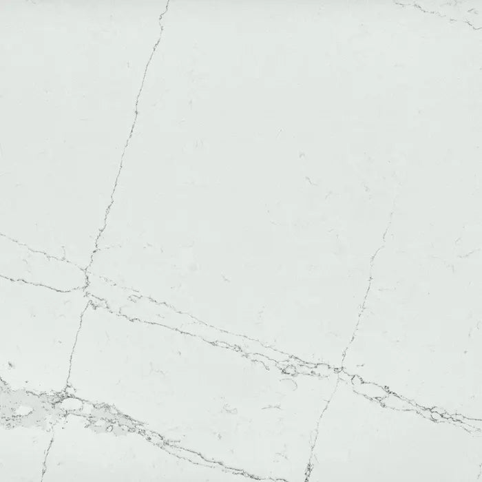 Silestone Ethereal Dusk surface featuring soft white background with delicate gray veining — premium quartz countertops installed by Signature Stone Las Vegas
