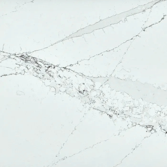 Silestone Ethereal Haze surface with white background and gray veining pattern — quartz countertops installed by Signature Stone Las Vegas