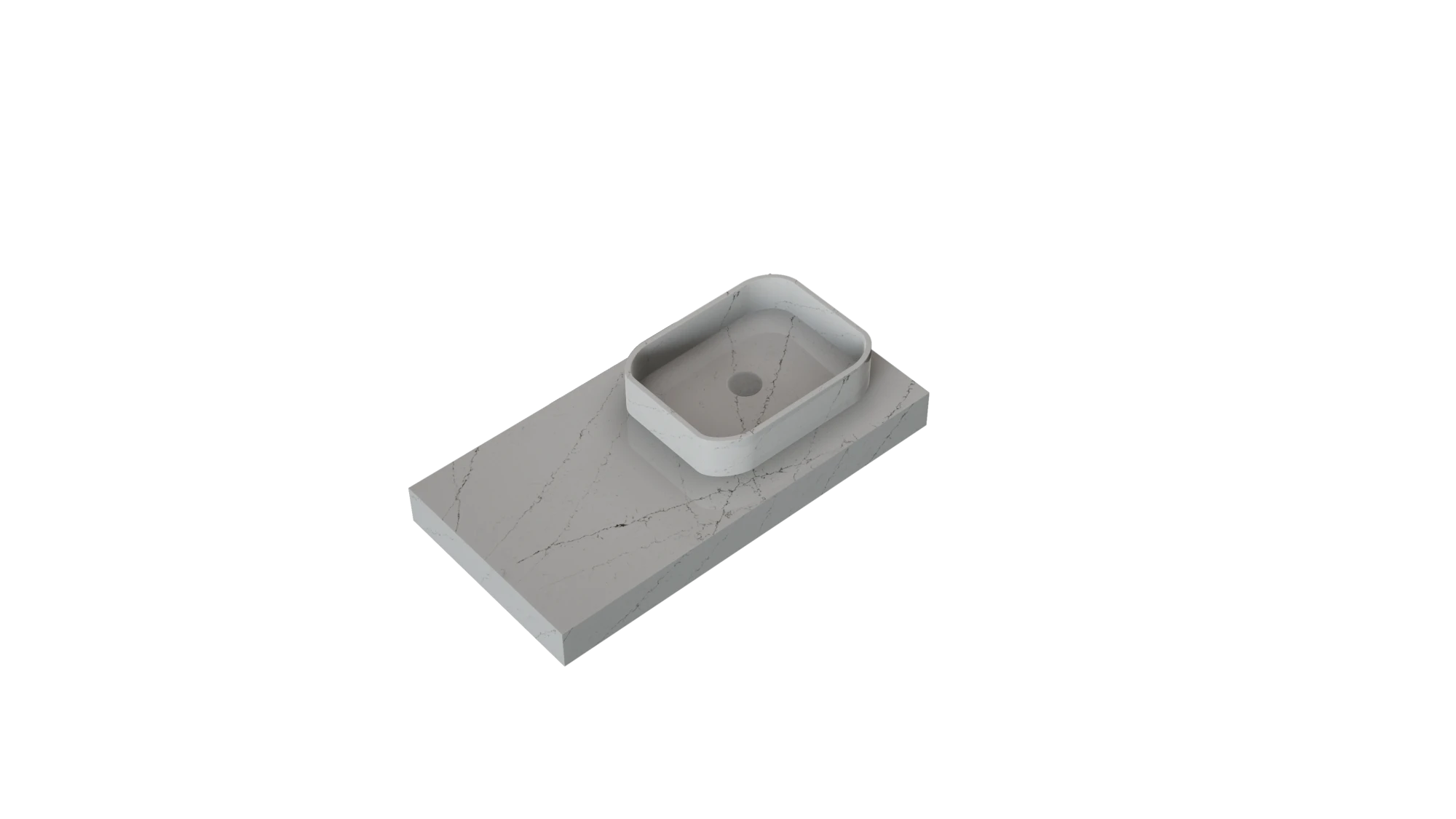 Silestone Ethereal Haze quartz vanity top with integrated vessel sink in soft gray with subtle veining — quartz countertops near me by Signature Stone Las Vegas