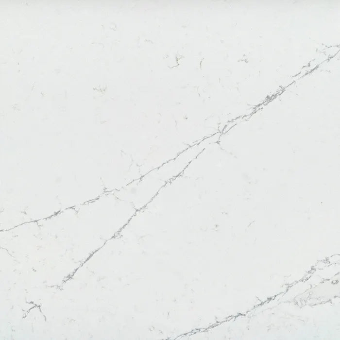Silestone Ethereal Noctis quartz slab with white background and gray veining — premium quartz countertops installed by Signature Stone Las Vegas