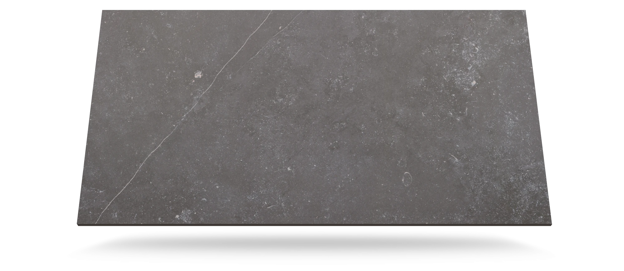 Dekton Fossil slab with dark charcoal surface and subtle white veining — premium dekton kitchen countertops by Signature Stone Las Vegas