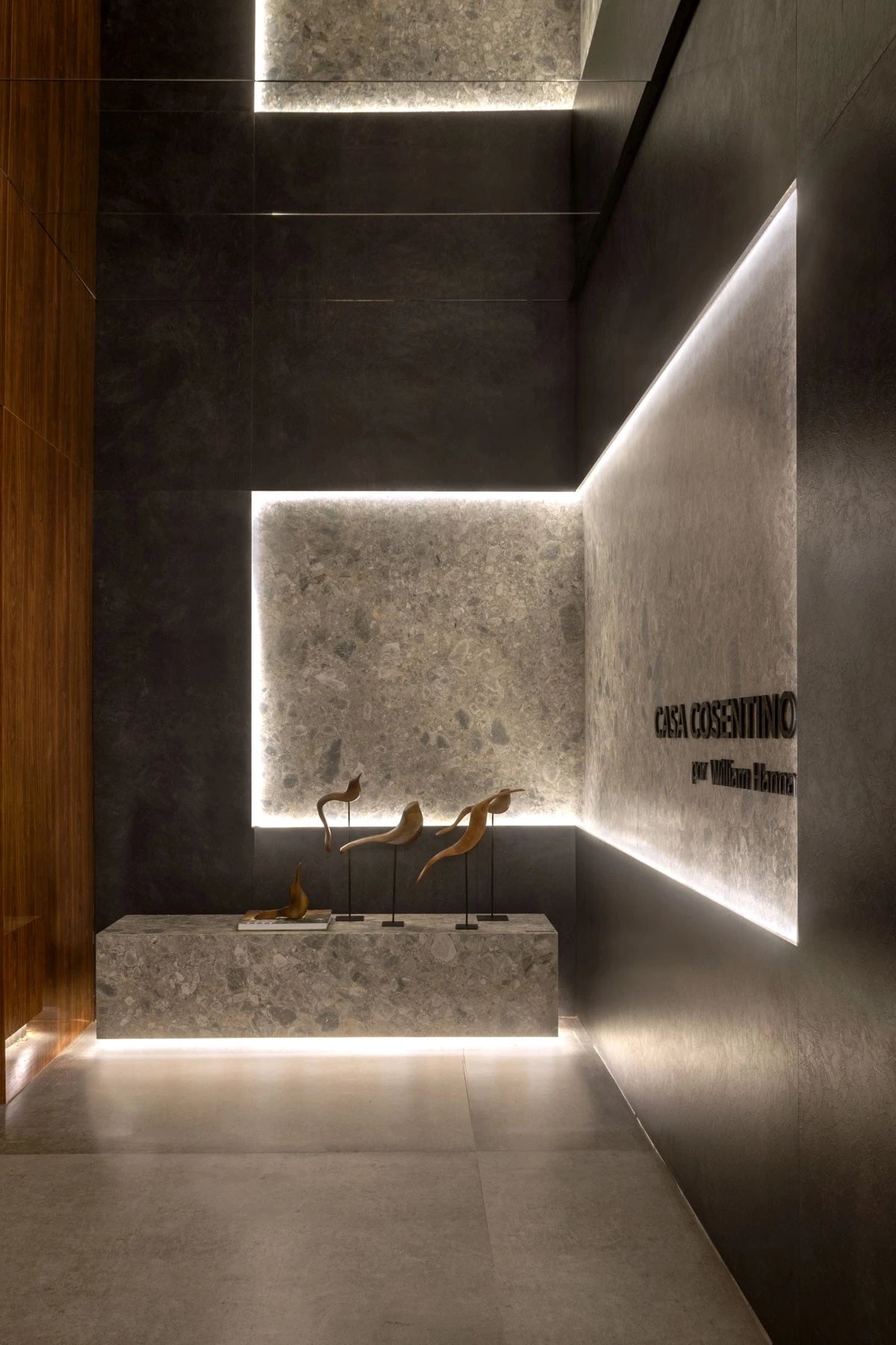 Dekton Ceppo stone surfaces with concrete-like gray finish and minimalist design — dekton countertops installed by Signature Stone Las Vegas