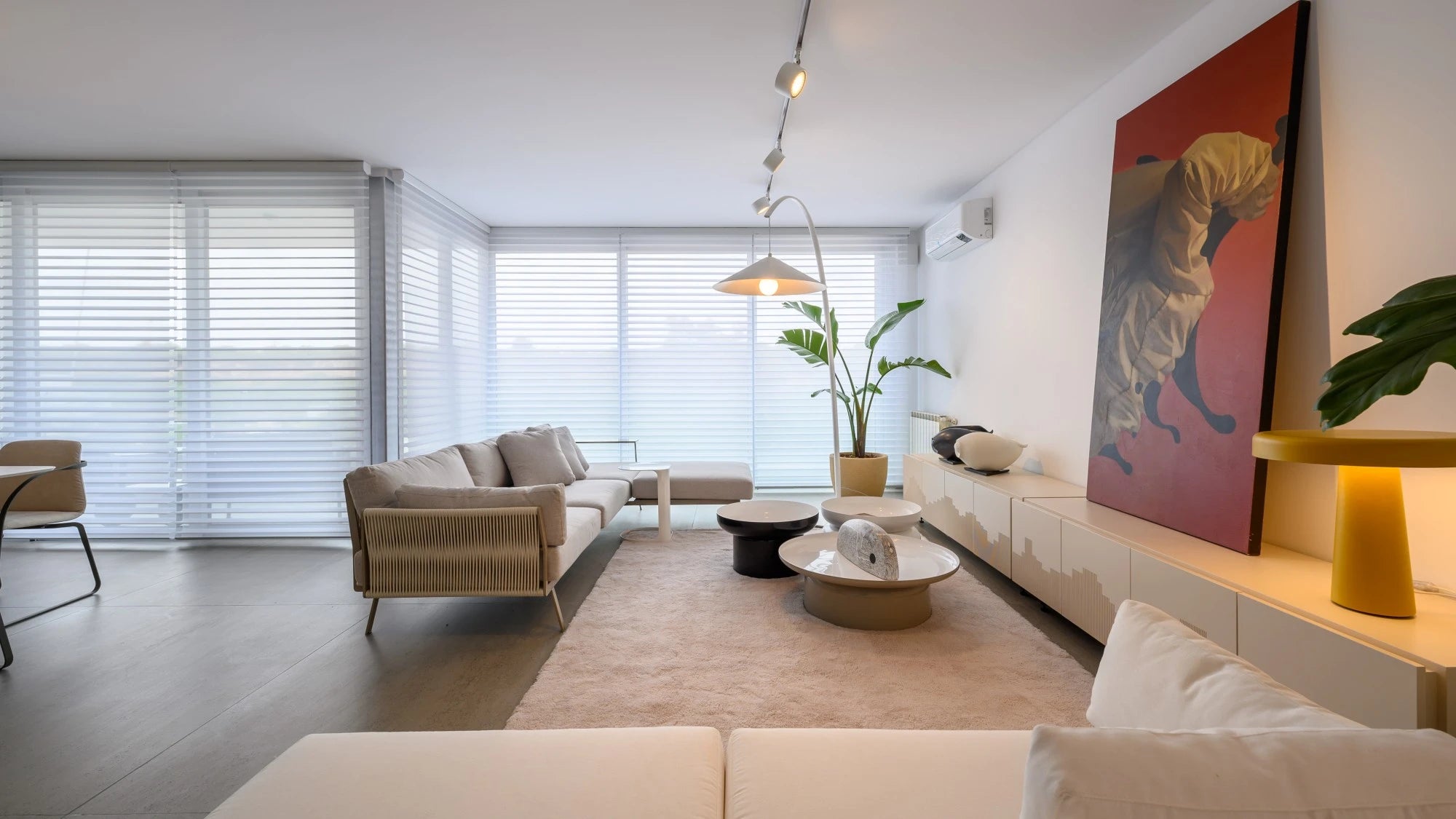 Dekton Keon surfaces in modern living room with neutral tones and sleek finish — dekton countertops installed by Signature Stone Las Vegas