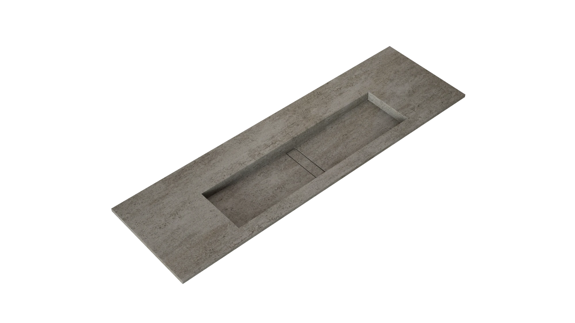 Dekton Keon integrated sink countertop in warm gray concrete finish with rectangular basin — premium dekton kitchen countertops by Signature Stone Las Vegas