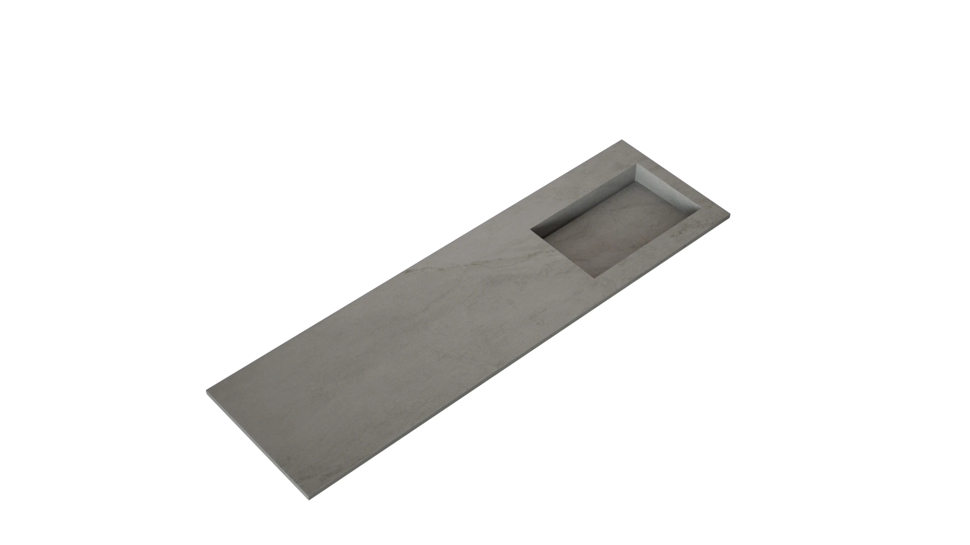Dekton Kovik countertop slab with integrated sink cutout in warm gray concrete finish — dekton kitchen countertops by Signature Stone Las Vegas