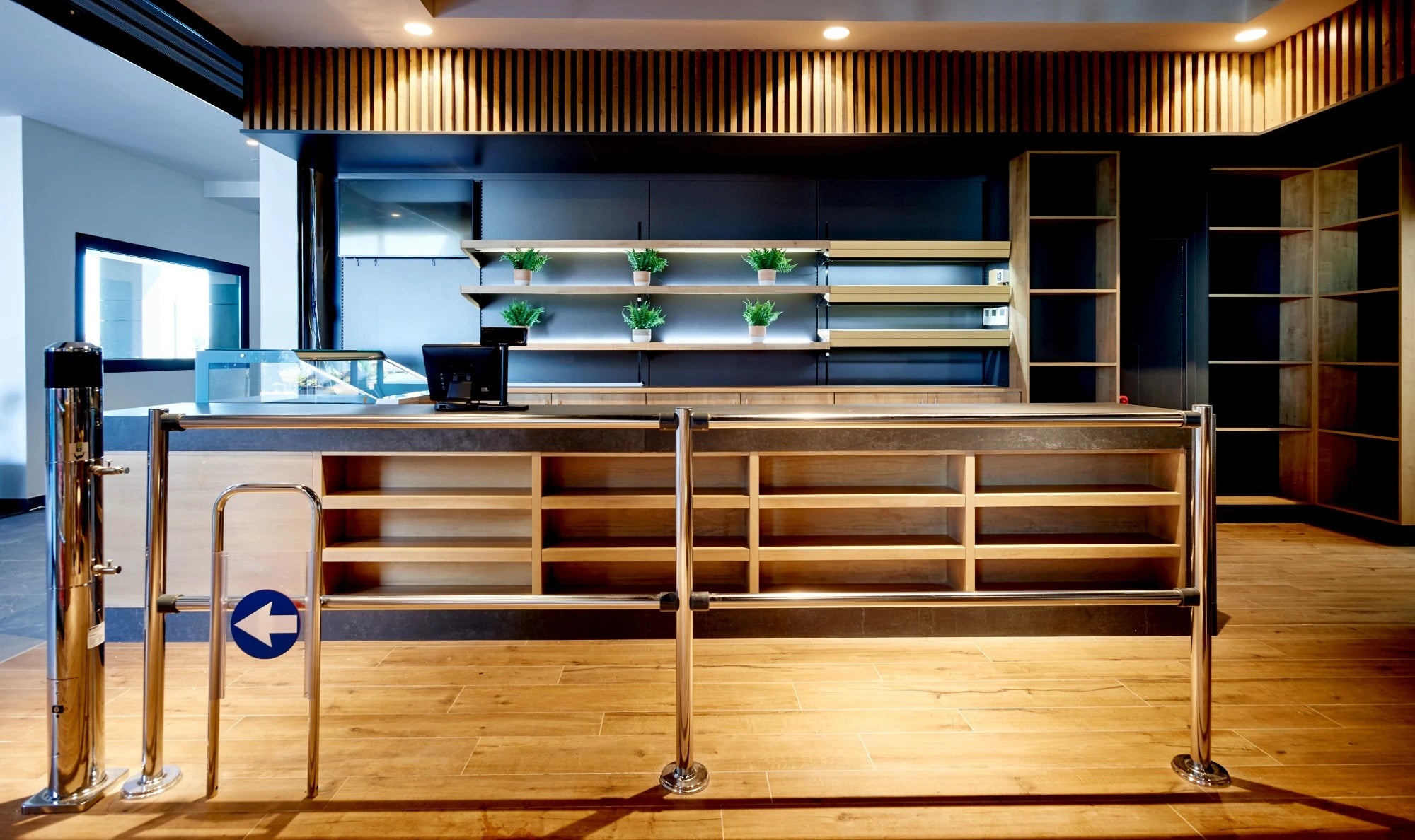 Dekton Laos kitchen island with light wood grain finish and sleek edges — premium dekton kitchen countertops by Signature Stone Las Vegas