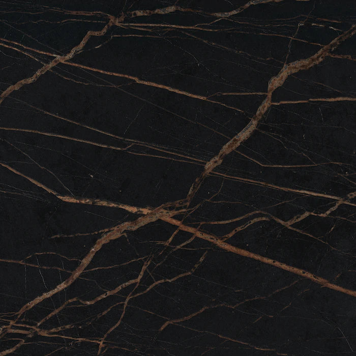 Dekton Laurent surface with dramatic black background and golden brown veining — premium dekton countertops installed by Signature Stone Las Vegas
