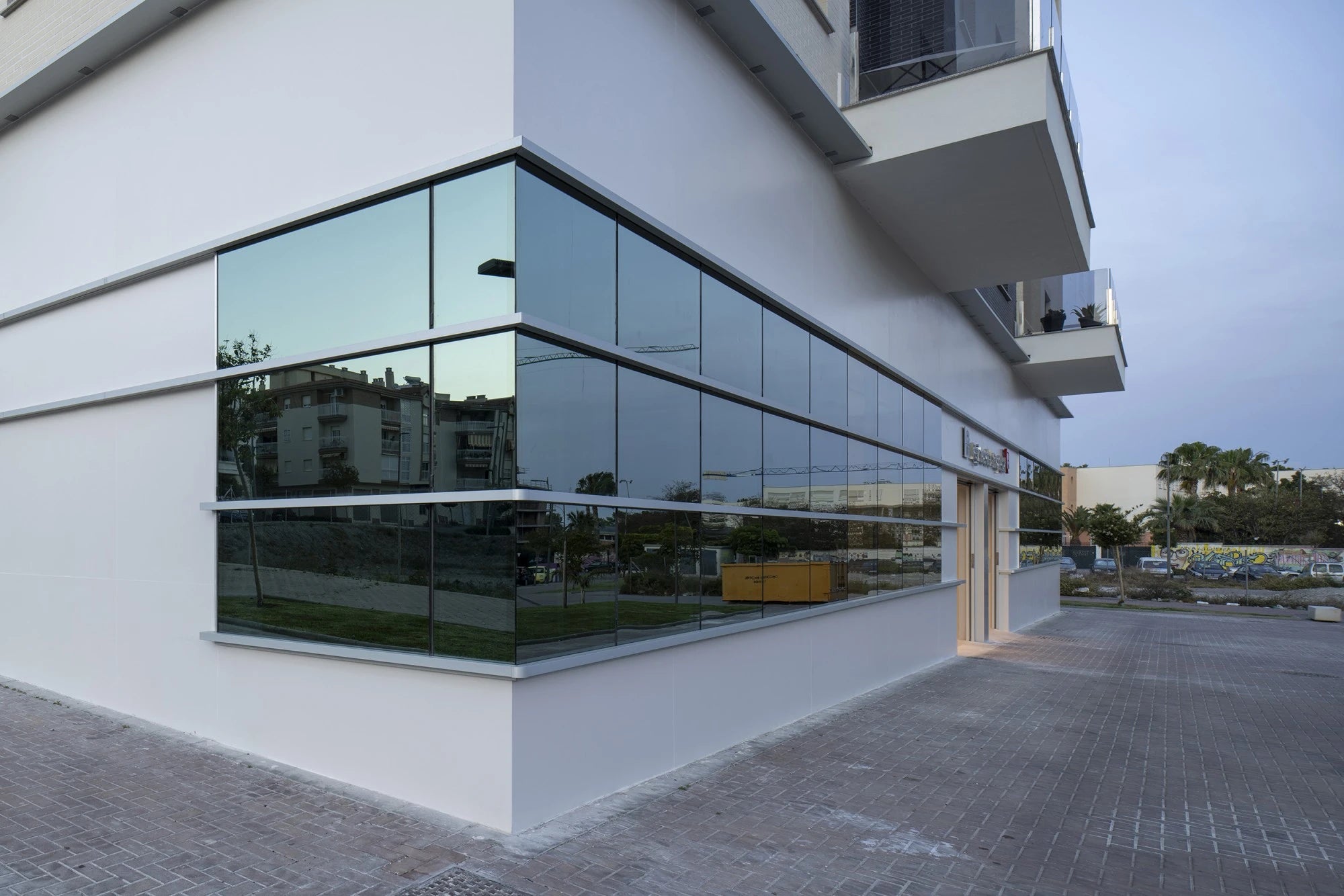 Dekton Moone exterior cladding with sleek gray finish and clean lines — premium dekton surfaces fabricated and installed by Signature Stone LV