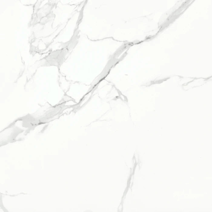 Dekton Natura slab showcasing white marble-look surface with gray veining and polished finish — premium dekton countertops installed by Signature Stone Las V...
