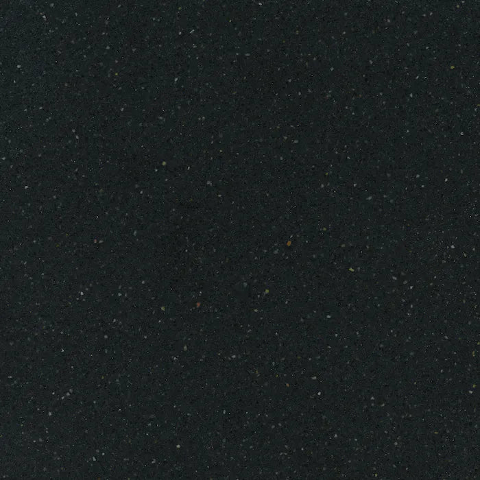 Silestone Night Tebas surface with dark black base and subtle speckled pattern — premium quartz countertops installed by Signature Stone Las Vegas