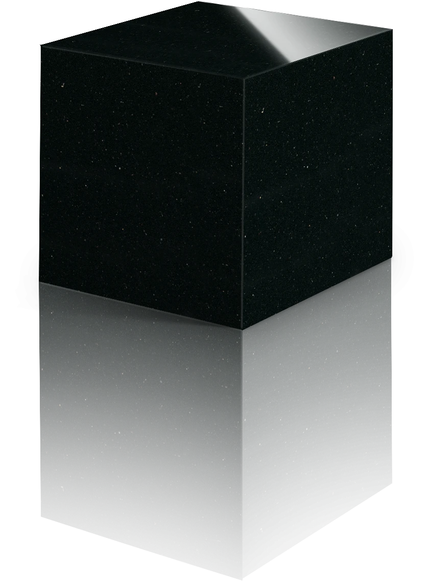 Silestone Night Tebas surface with deep black speckled finish and polished texture — engineered quartz countertops fabricated and installed by Signature Ston...