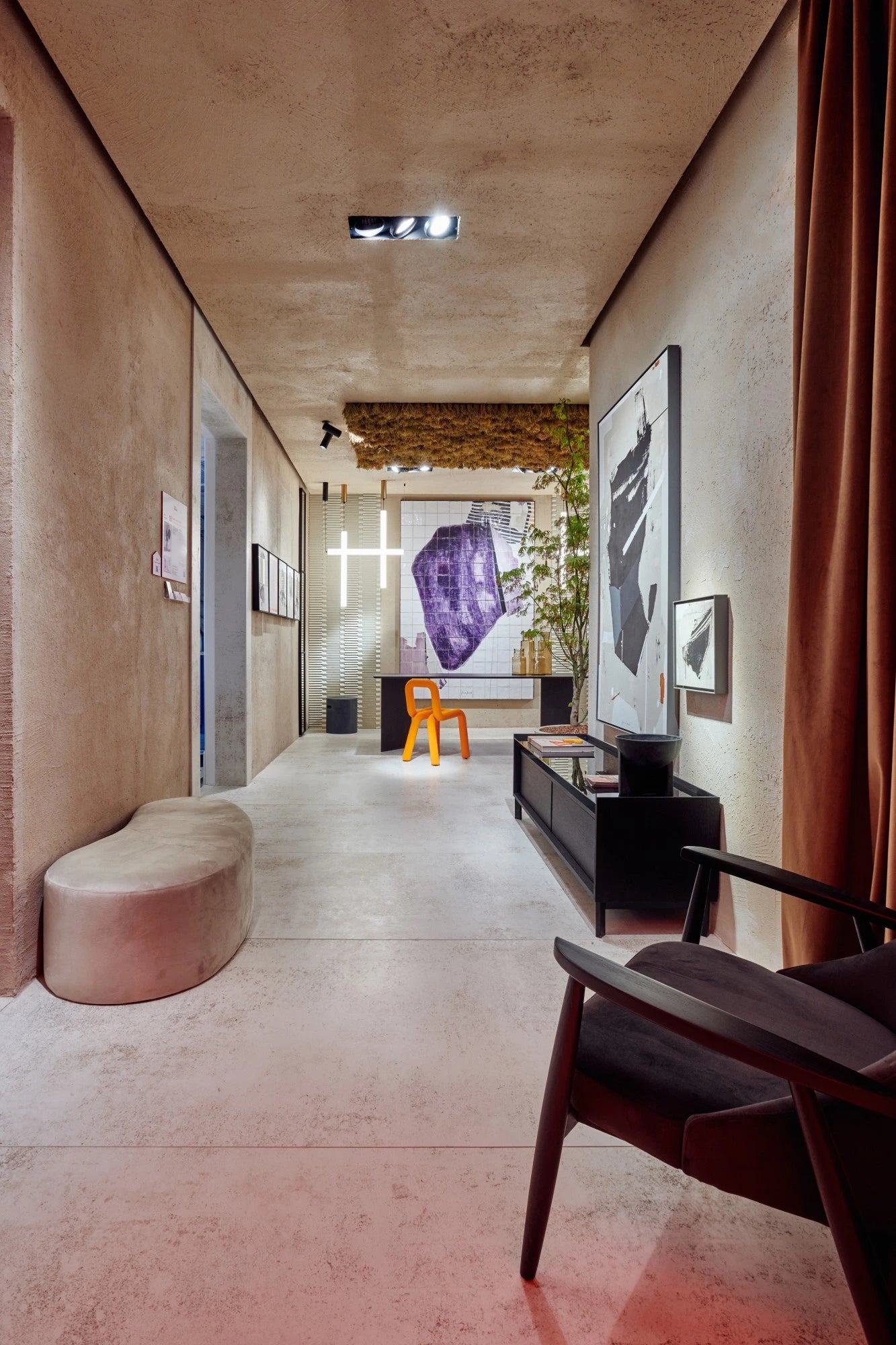 Dekton Nilium surfaces in modern hallway with warm beige tones and smooth matte finish — dekton kitchen countertops by Signature Stone Las Vegas
