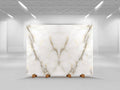 Onyx Perla slab with white marble appearance and gold veining patterns — premium stone countertops installed by Signature Stone Las Vegas
