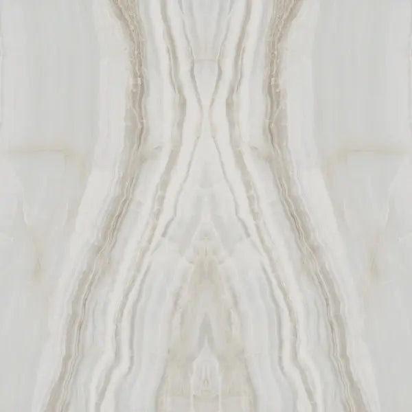 Onyx Wave slab surface with flowing white and beige veining patterns — ideal for custom countertops fabricated and installed by Signature Stone LV
