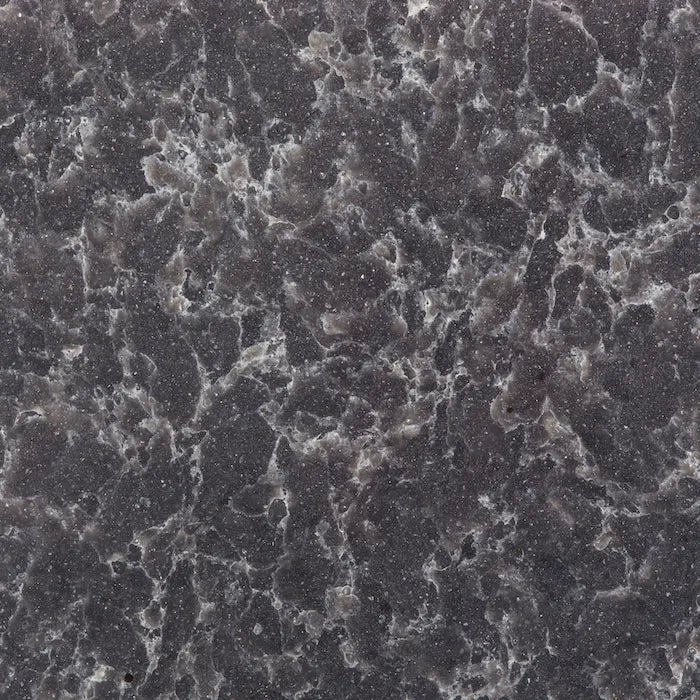 Silestone Ocean Storm surface with dramatic dark gray background and white veining patterns — premium quartz countertops installed by Signature Stone Las Vegas