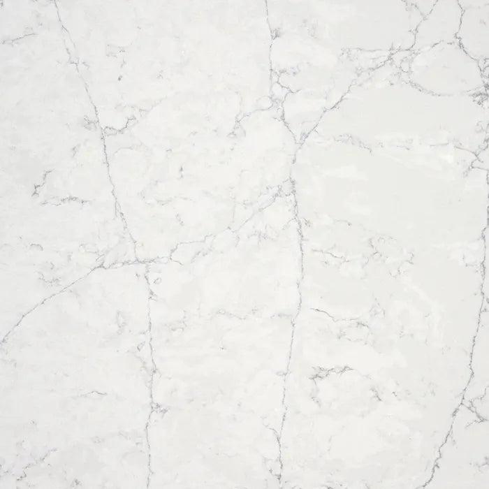 Silestone Pearl Jasmine surface with soft white background and delicate gray veining — quartz countertops installed by Signature Stone Las Vegas