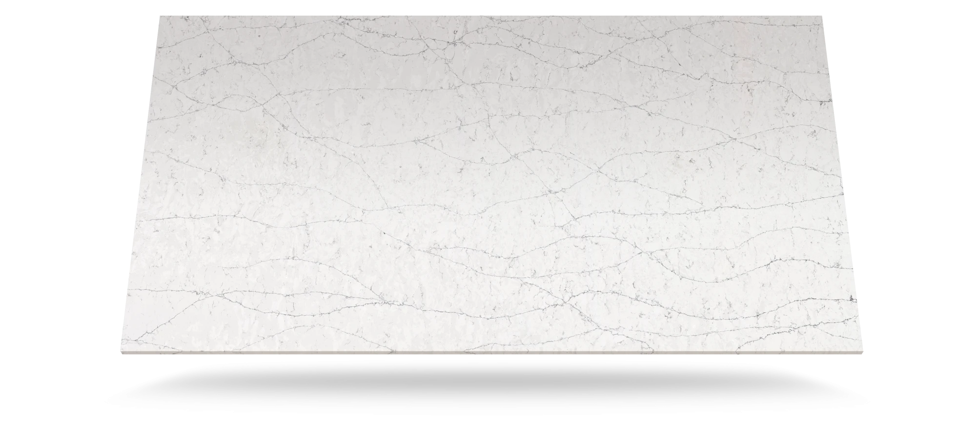 Silestone Pearl Jasmine slab with soft white base and delicate gray veining — engineered quartz countertops fabricated and installed by Signature Stone LV