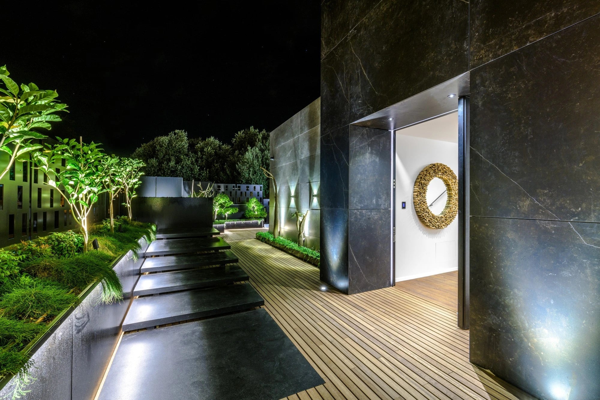 Dekton Soke surfaces with dark marble-like veining and modern architectural design — premium dekton kitchen countertops by Signature Stone Las Vegas