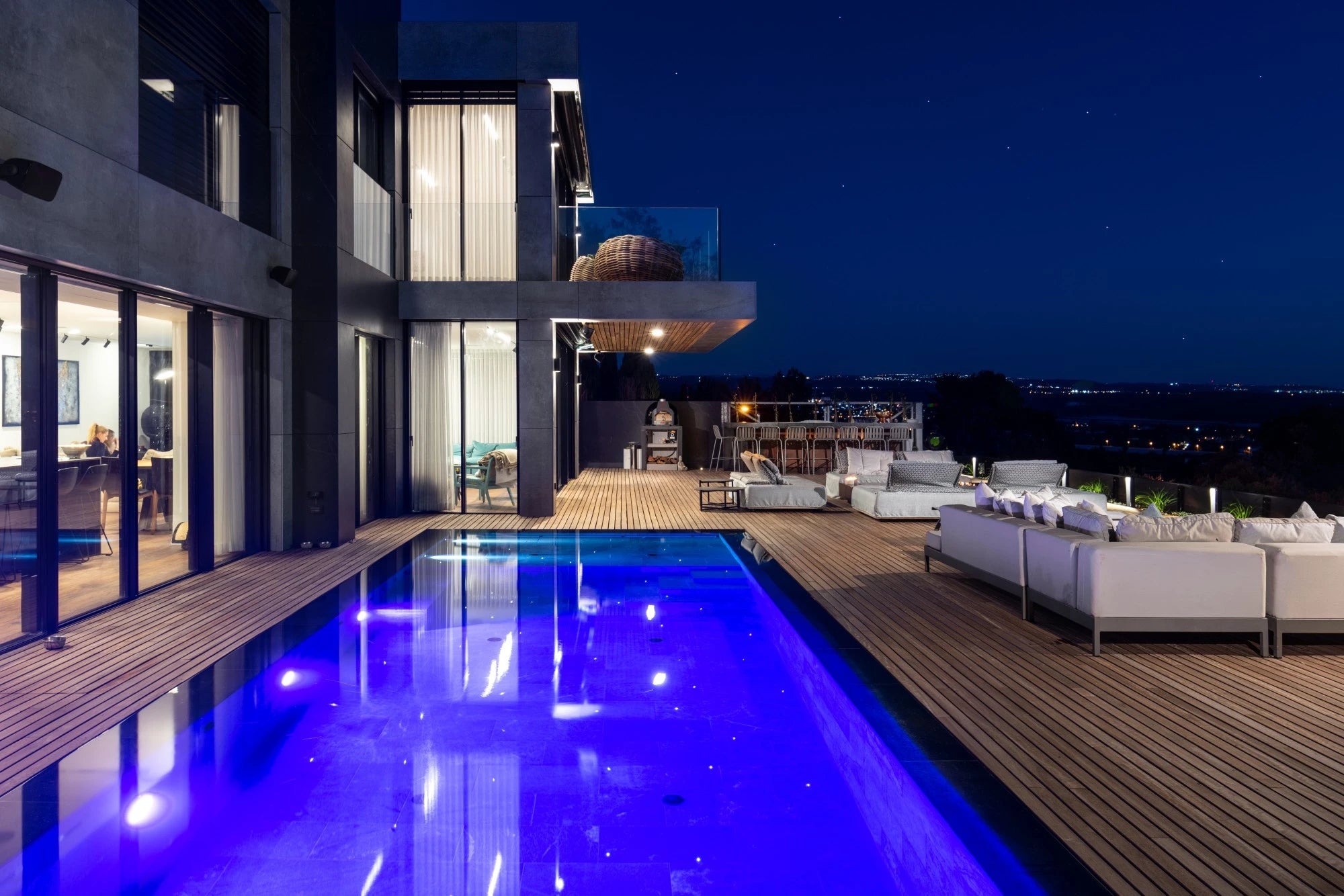 Dekton Soke outdoor terrace with sleek gray finish and modern design — premium dekton surfaces fabricated and installed by Signature Stone LV