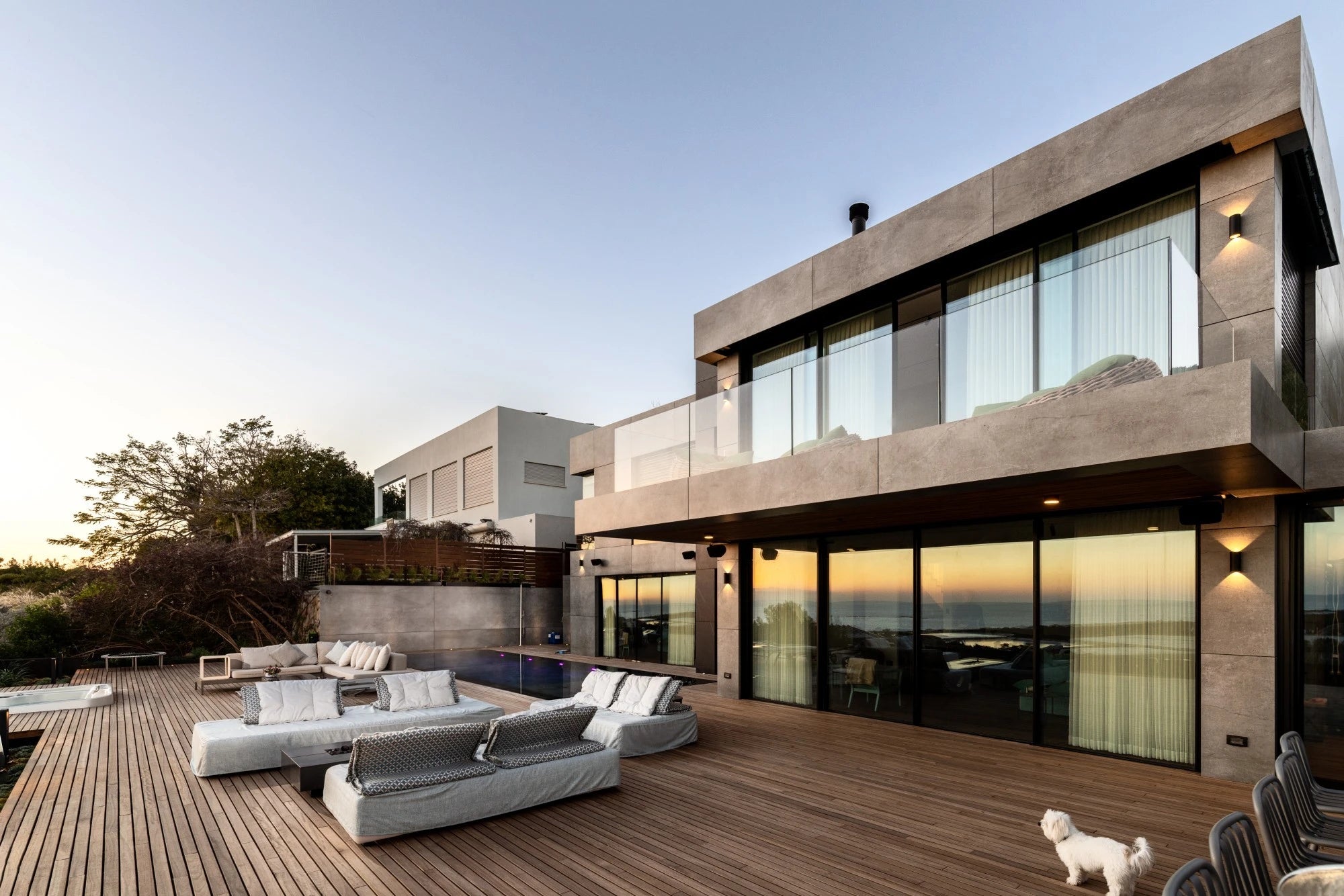 Dekton Soke surfaces on modern home exterior with sleek gray finish and clean lines — dekton kitchen countertops by Signature Stone Las Vegas