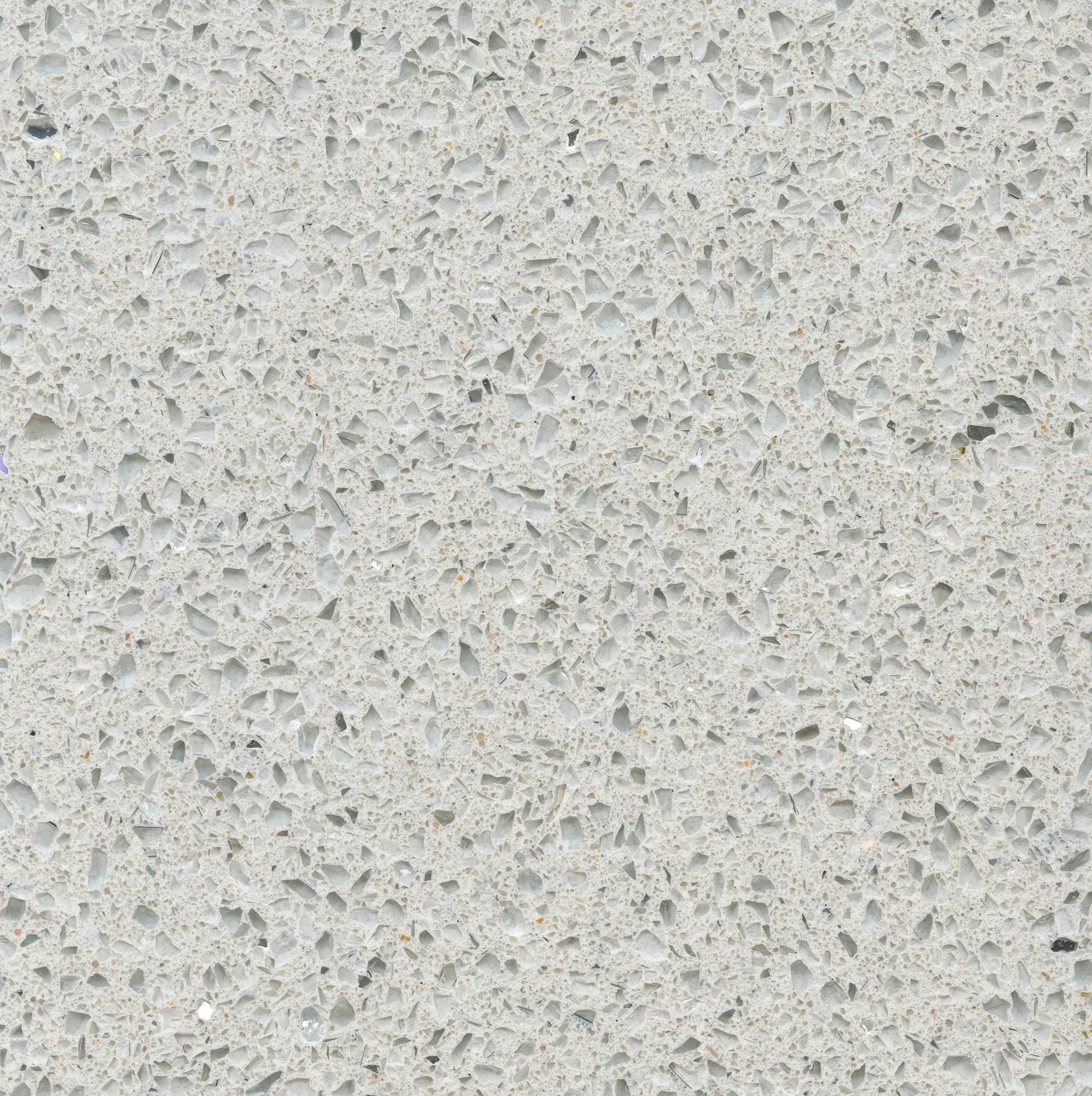 Silestone Stellar Snow quartz surface with white base and gray speckled aggregate finish — premium quartz countertops near me by Signature Stone Las Vegas