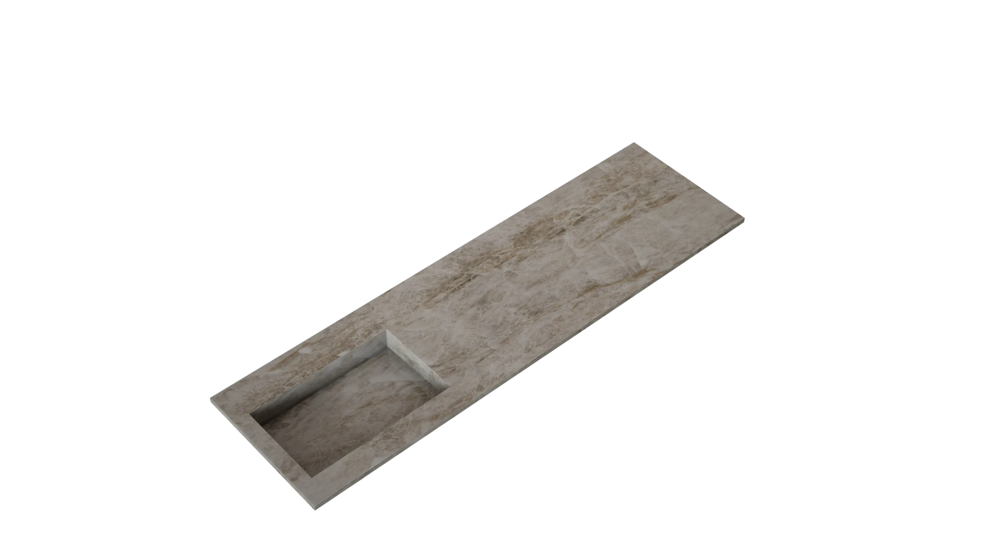 Dekton Taga surface with integrated sink and warm gray veining — premium dekton kitchen countertops by Signature Stone Las Vegas
