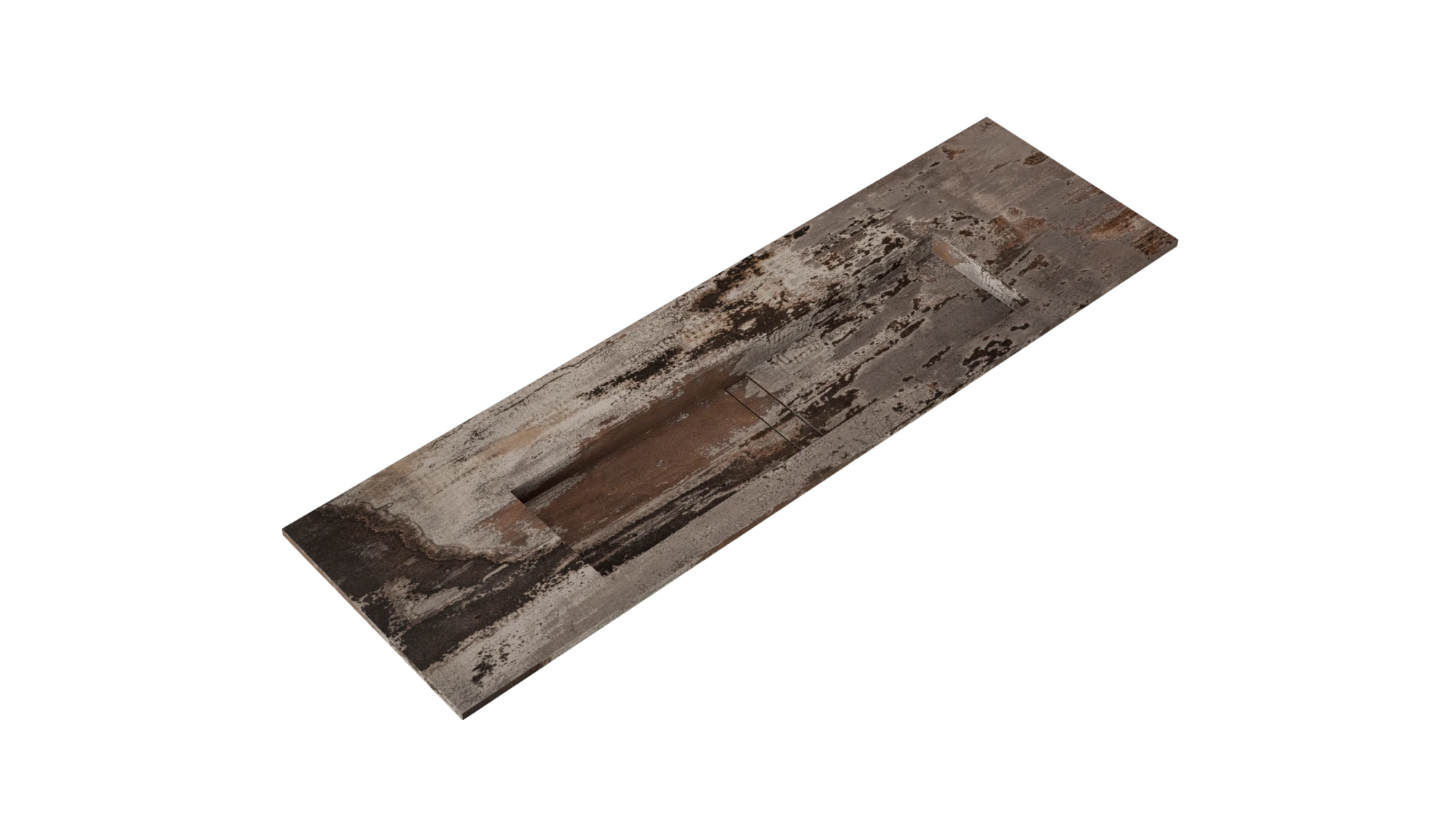 Dekton Trilium slab with weathered wood-look surface in brown and gray tones — premium dekton kitchen countertops by Signature Stone Las Vegas