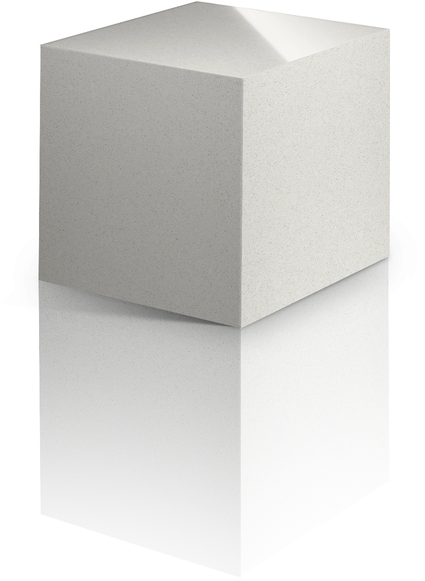 Silestone White North sample block with smooth matte finish and clean edges — premium engineered quartz countertops fabricated and installed by Signature Sto...