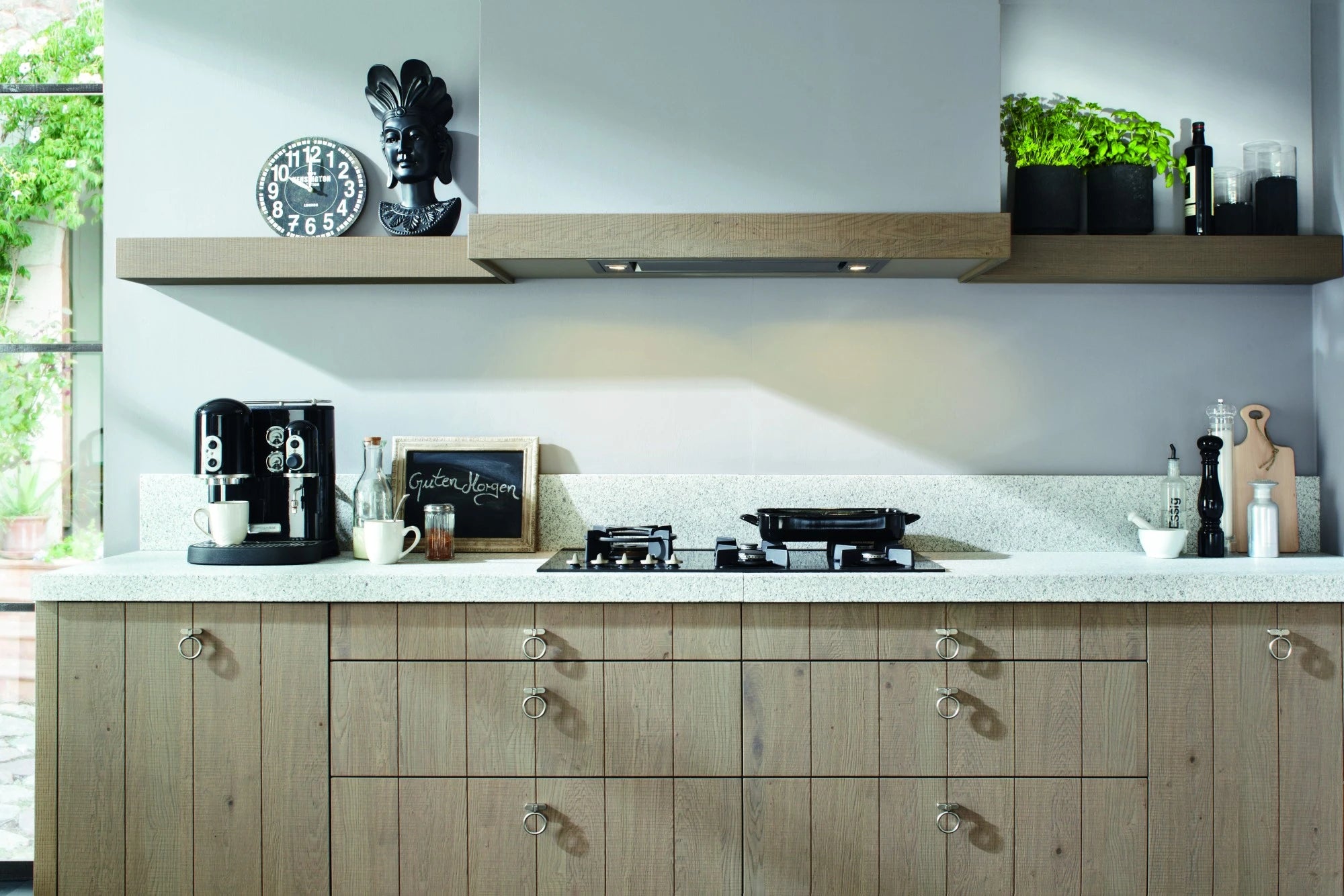 Silestone White North quartz kitchen countertops with light speckled finish and straight edges — premium quartz countertops near me by Signature Stone Las Vegas