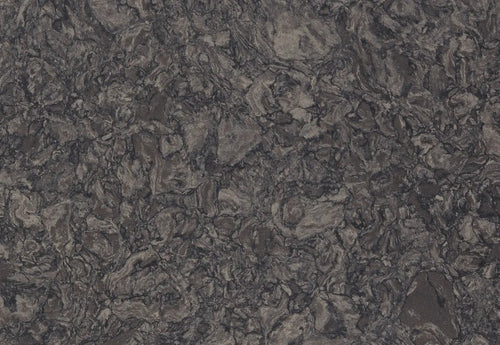 Ashbourne Matte quartz surface with dark gray tones and intricate swirled patterns — custom countertops fabricated and installed by Signature Stone LV