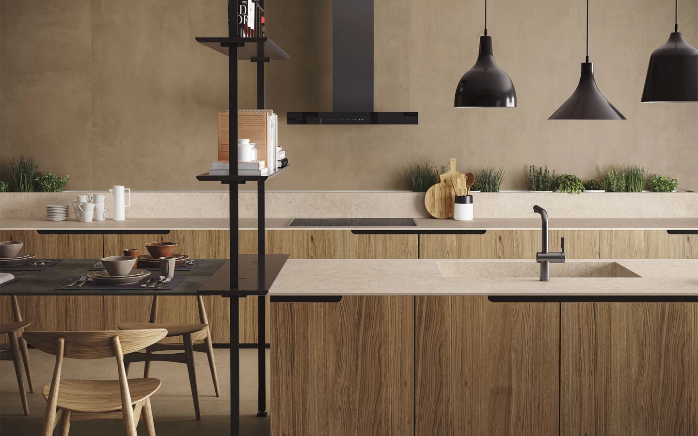 Boost Stone Ivory kitchen surfaces with neutral tones and smooth finish — custom countertops fabricated and installed by Signature Stone LV
