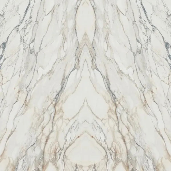 Borghetto marble surface with dramatic white and gray veining in book-matched pattern — custom countertops fabricated and installed by Signature Stone LV