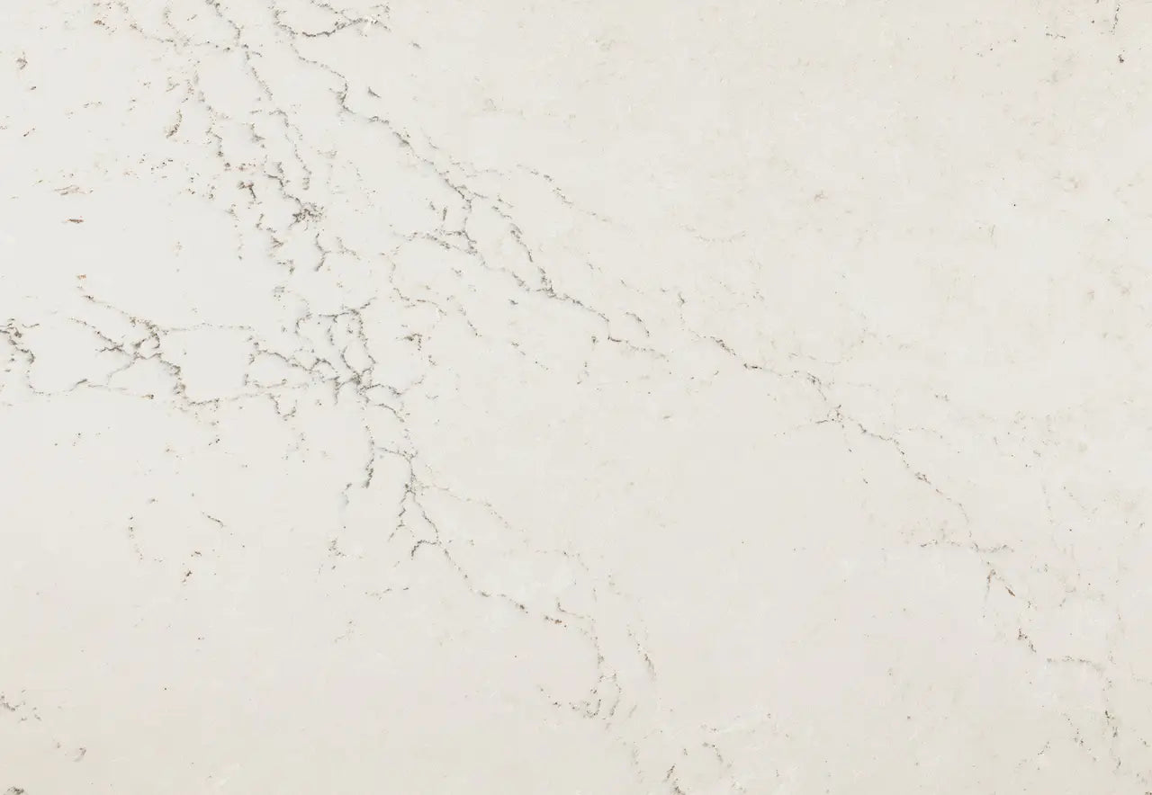 Quartz Colton slab with soft white base and delicate gray veining — elegant stone countertops installed by Signature Stone Las Vegas