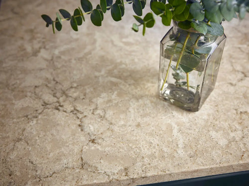 Copeland quartz countertop with light beige background and subtle veining — premium stone countertops installed by Signature Stone Las Vegas