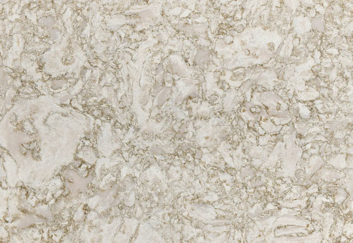 Crowndale limestone surface with cream and beige fossil patterns and natural veining — elegant stone countertops installed by Signature Stone Las Vegas