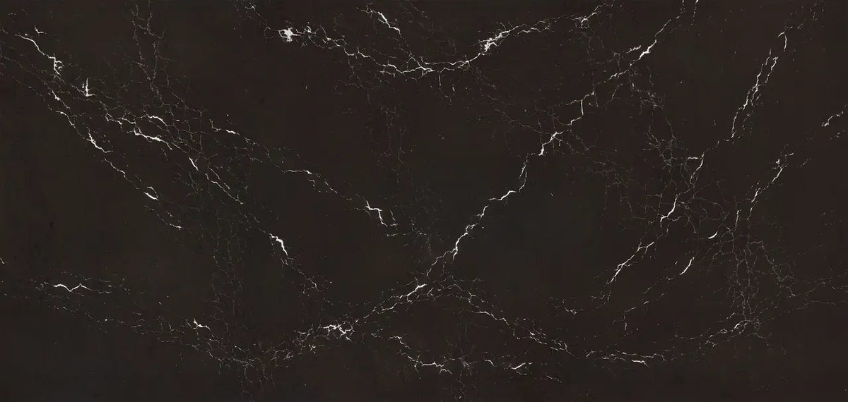 Dark marble slab with white veining and polished finish — premium countertop fabrication by Signature Stone Las Vegas